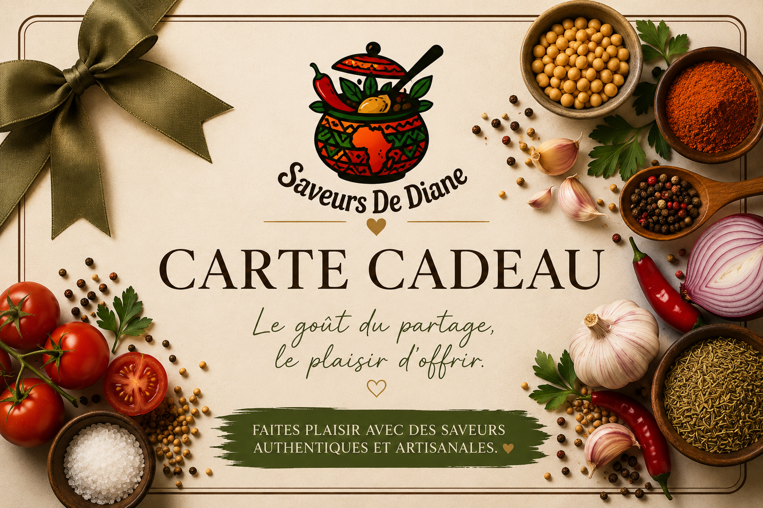 Carte cadeau Saveurs de Diane