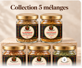 Collection de cinq mélanges d’épices Saveurs De Diane : La Généreuse, L’Envoûtante, La Flamboyante, La Gourmande et L’Essentielle